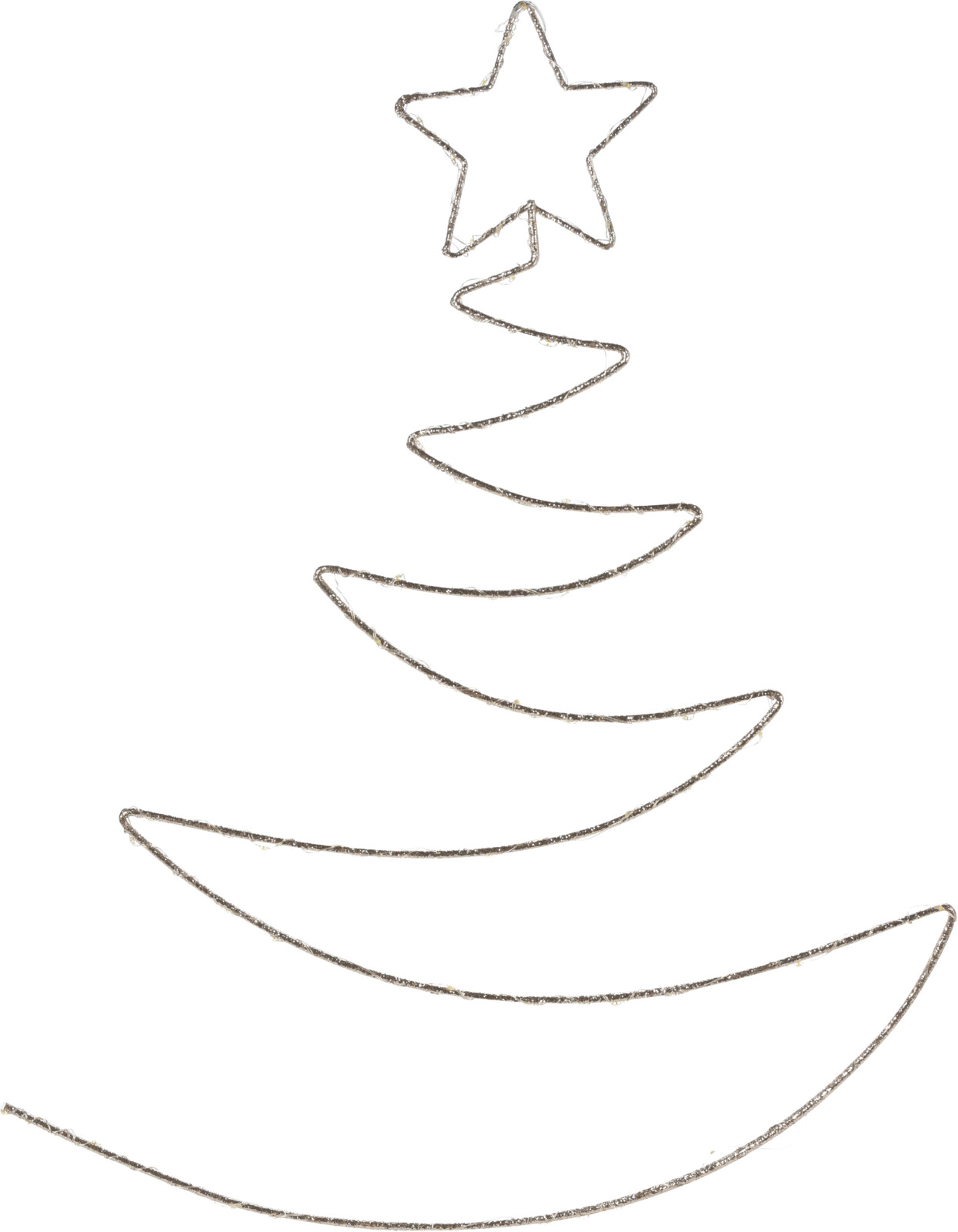 Světelná dekorace vánoční stromeček Vánoční motiv: 36 LED stříbrná